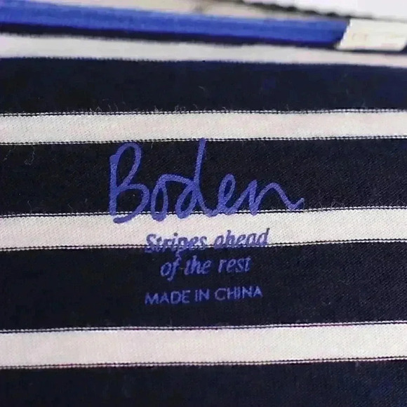 Boden Stripes Ahead of the Rest Size 4 blue/white stripe jersey - Picture 9 of 11